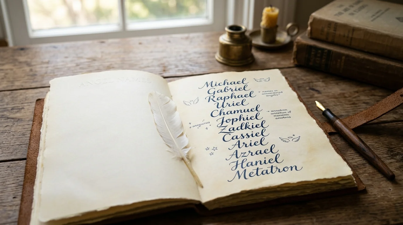 Male Angel Names with Strength & Light